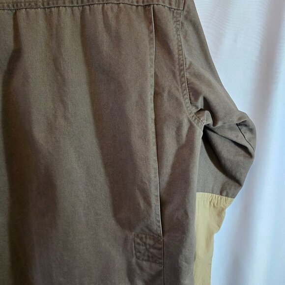 REDHEAD MENS 90S VINTAGE OUTDOOR 100% COTTON SHIRT BROWN TAN LONG SLEEVE MEDIUM - Picture 8 of 11